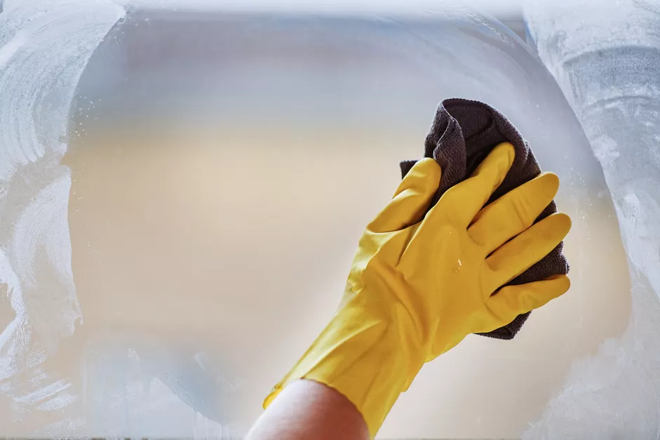 ngăn ngừa vết nước cứng trên kính