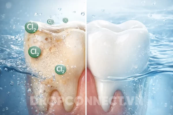 nước nhiễm clo và men răng