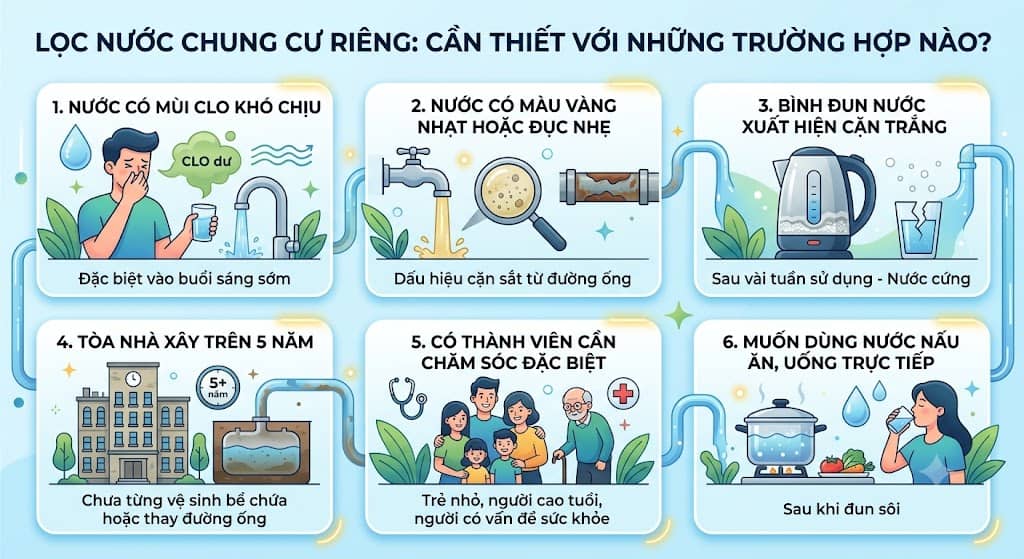 Lọc nước chung cư: Có cần lắp riêng khi đã có lọc trung tâm?