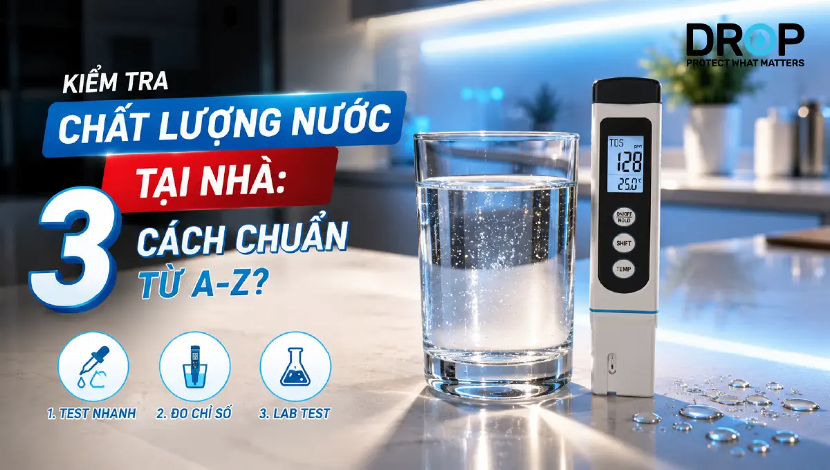 Kiểm tra chất lượng nước tại nhà: 3 cách chuẩn từ A-Z