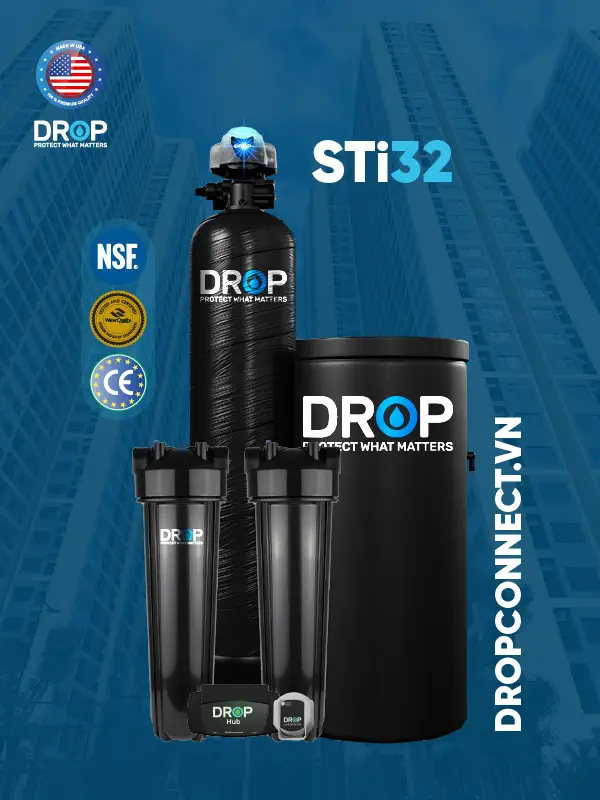 Cấu tạo gọn gàng của hệ thống DROP STi32 giúp dễ dàng bố trí tại các không gian hạn chế của chung cư.