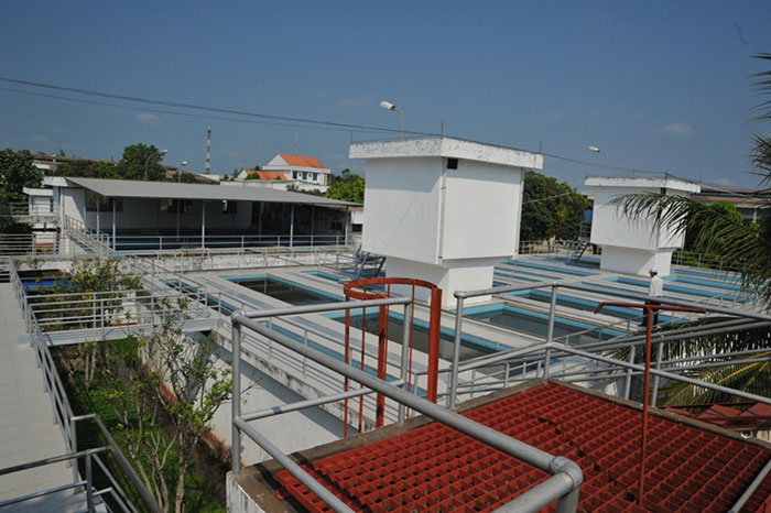 Khu xử lý lắng lọc công suất 40.000 m3/ngày tại nhà máy nước Cần Thơ 2