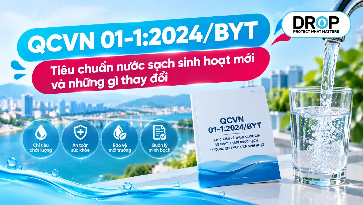 QCVN 01-1:2024/BYT: tiêu chuẩn nước sạch mới, thay đổi gì